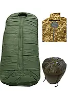 Спальний (спальник) Кіборг мішок зимовий Олива з чохлом Піксель до -30 °C, за стандартом ЗСУ 210x100 см