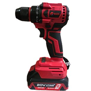 Потужний акумуляторний безщітковий шуруповерт EDON ED-20BL : з АКБ 2-шт 20V 2.0 Ah+ЗП, фото 1