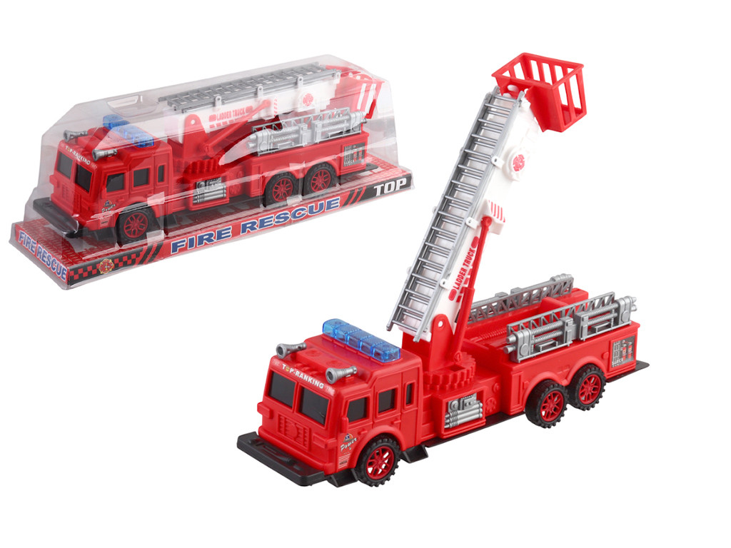 Пожежна машина інерц-я, 31см, рух.деталі, в слюді, 34-12-9,5см /60/, фото 1