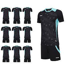 Футбольна форма для команди Europaw 032 SWIFT чорний (10 комплектів)