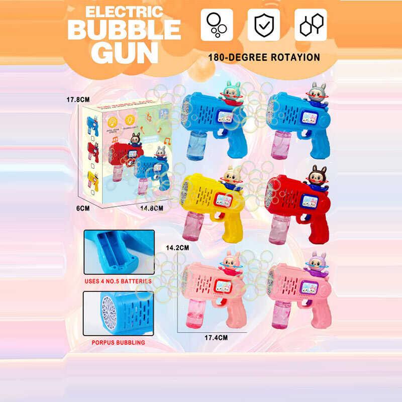 Пістолет "LABUBU" з мильними бульбашками в кор, МІКС ВИДІВ 18х15х6 см /96/, фото 1