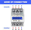 Електролічильник 3-фазний 4-провідний, 230/400 В, 5–100 А, цифровий ЖК лічильник електроенергії на DIN-рейку, фото 5