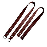 Ручки для сумки з натуральної шкіри (пришивні) з декором