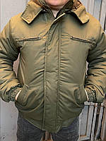 Бушлат зимовий олива/хакі. Бушлат зимовий хакі ріпстоп на флісі. Військовий бушлат на флісі