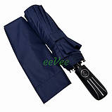 Парасолька 12 спиць антивітер повний автомат чоловіча жіноча Bellissimo купол 107 см Синій (60846), фото 5