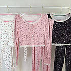 Жіночі піжами №F0366 Білий з квіточками, фото 8