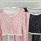 Жіночі піжами №F0366 Пудра з квіточками, фото 8