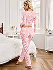 Жіночі піжами №F0366 Пудра з квіточками, фото 4