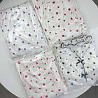 Жіночі піжами №D0443 Білий з червоними серцями, фото 7