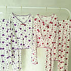 Жіночі піжами №D0442 Білий з бузковими серцями, фото 7