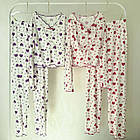 Жіночі піжами №D0442 Білий з бузковими серцями, фото 9