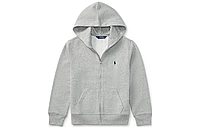 Чоловіча сіра кофта Polo Ralph Lauren zip hoodie на замку з капюшоном S-XL