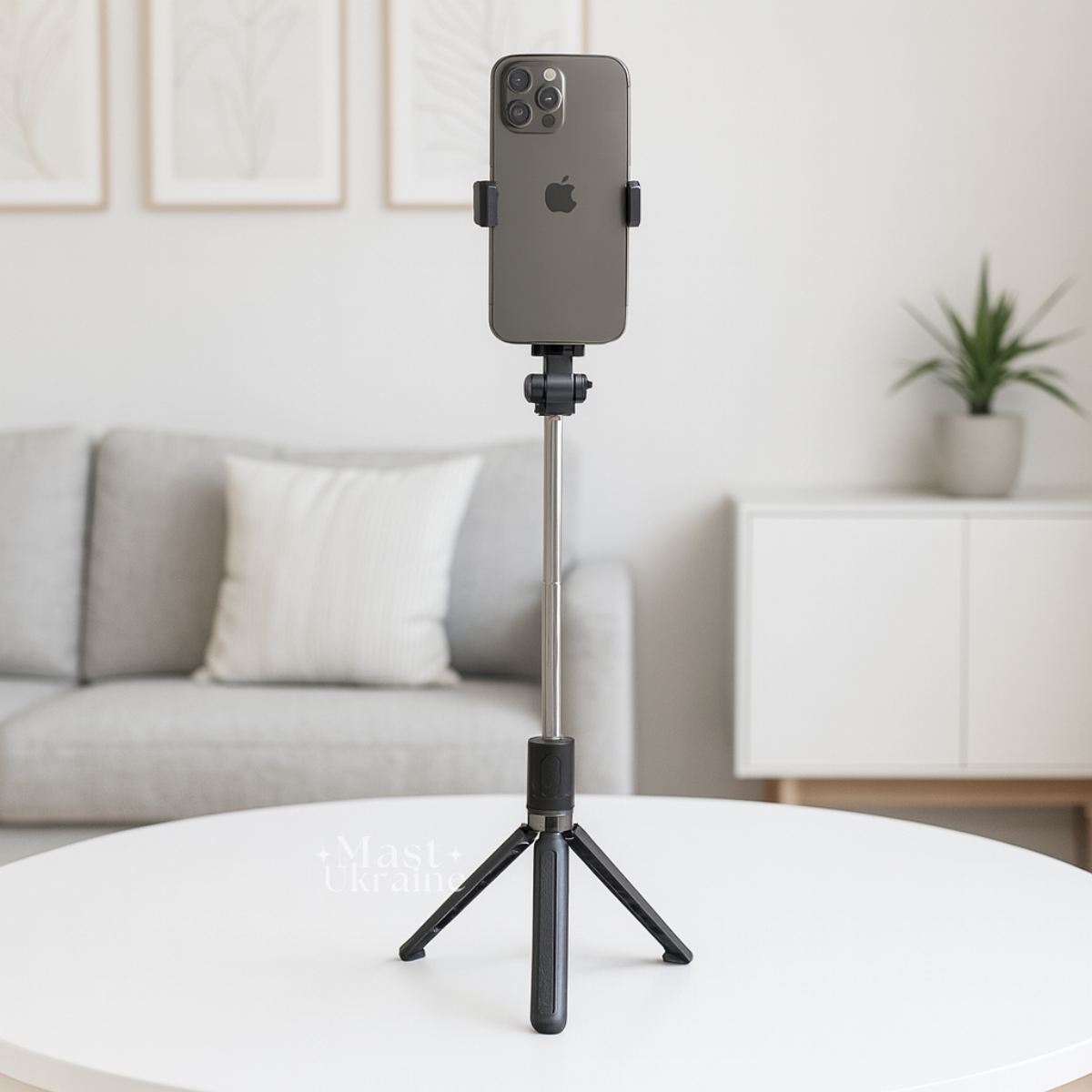 Штатив для телефона з пультом Bluetooth Selfie Stick, телескопічний трипод-селфі палиця Чорний, L01, фото 1