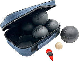 М'ячі для гри в петанк Enero Pro з чохлом, чорні