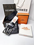Подарунковий набір Hermes (Ремінь + Гаманець), фото 4