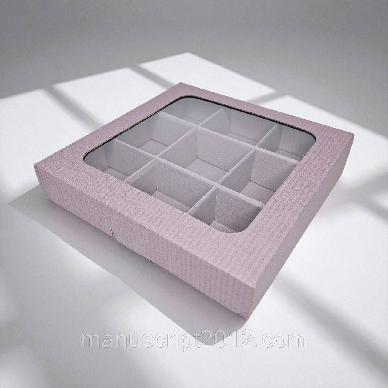Коробка для горіхів, сухофруктів (250х250х55мм.) лілова