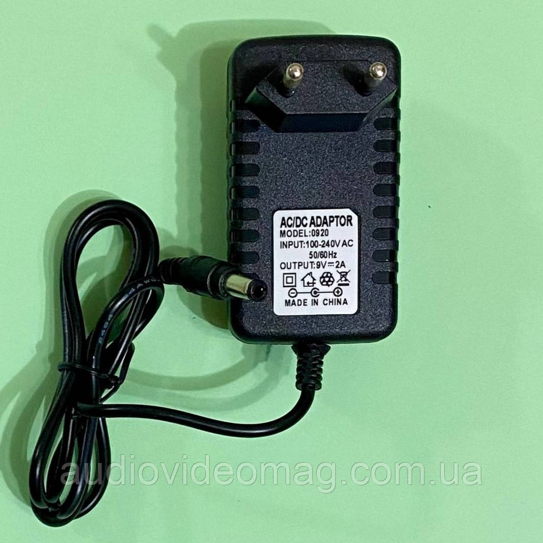 Блок живлення 9V 2A штекер 5.5-2.5, фото 1