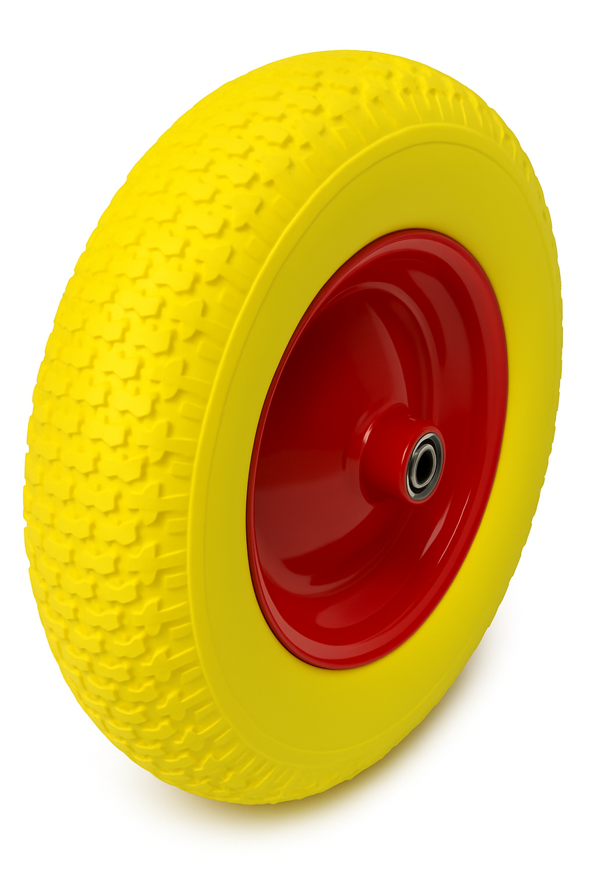 Колесо 4.00-8 до тачки пінополіуретанове під вісь 20мм., фото 1