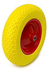 Колесо на тачку 3.00-4 під вісь 20 мм	пінополіуретанове