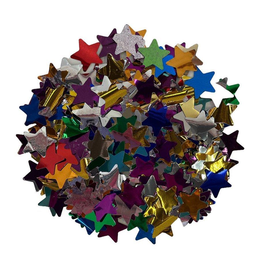 Конфетті зірки асорті 50 гр 20 мм металік