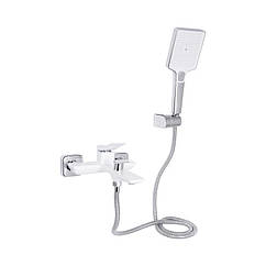 Змішувач для ванни Qtap Presto (з душовим гарнітуром) QTPRE259CRW45579 Chrome/White