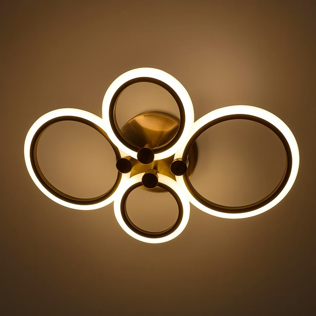 Люстра Лед бронзовая SVET 80W до 18 м² колір Бронзовий SL-5333/2+2 AB, фото 1