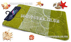 Набір із 2 килимків у ванну  Banyolin 80х50 і 40х50 см. зелено - салатовий колір