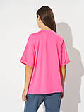 Футболка жіноча оверсайз 25/Ж584-24 S рожевий, фото 3