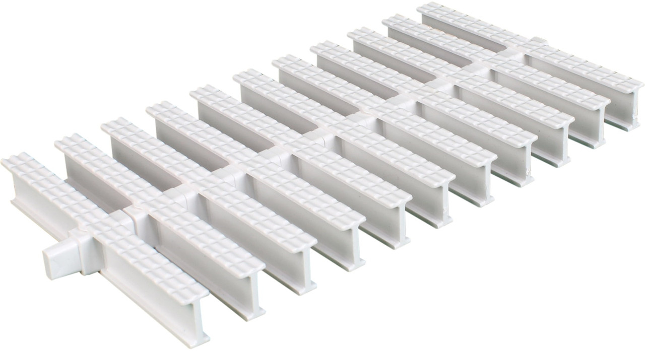 Переливна решітка Aquaviva KP HKE01 Classik із центральним з'єднанням 145x22 мм (біла)