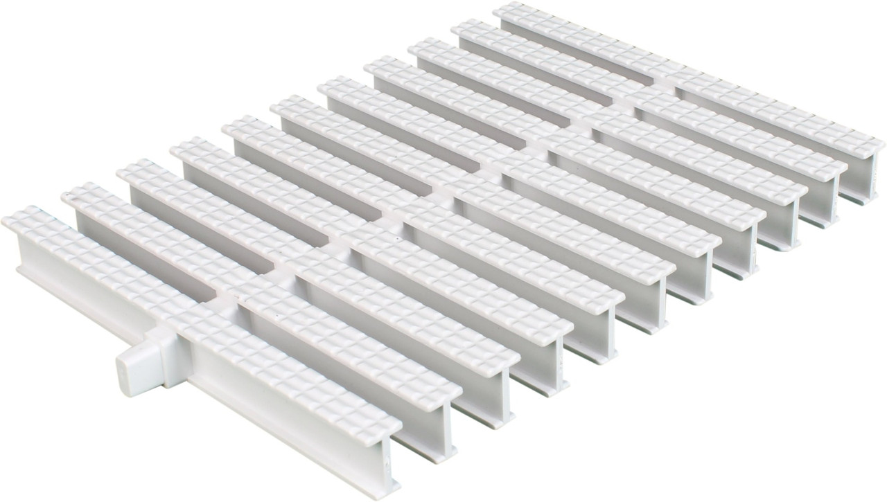 Переливна решітка Aquaviva KP HKE03 Classik із центральним з'єднанням 245x22 мм (біла)