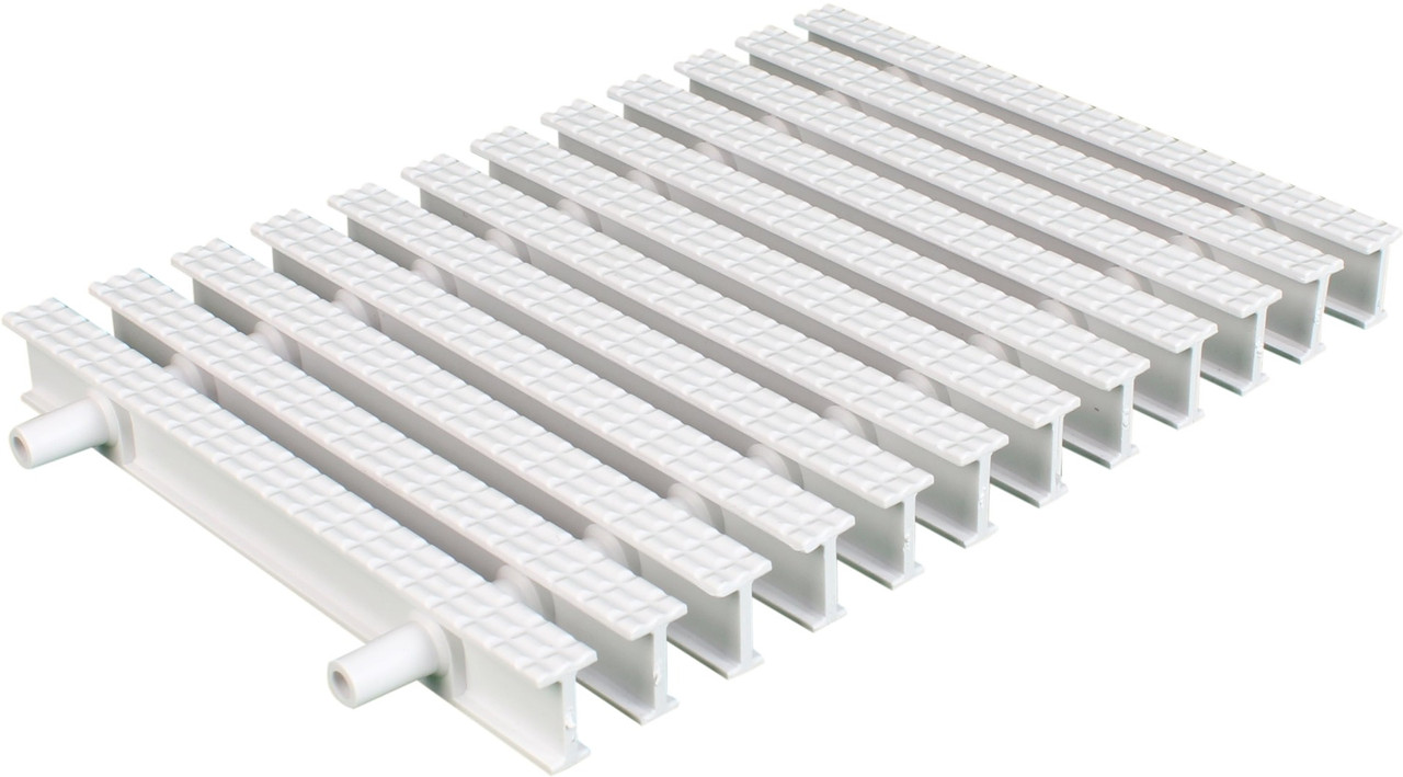 Переливна решітка Aquaviva KP HKE06 Classik з подвійним з'єднанням 195x22 мм (біла)