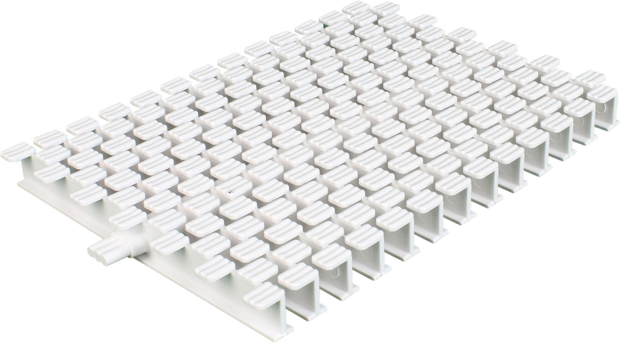 Переливна решітка Aquaviva KP HKE11 Square с центральним з'єднанням 195x22 мм (біла)