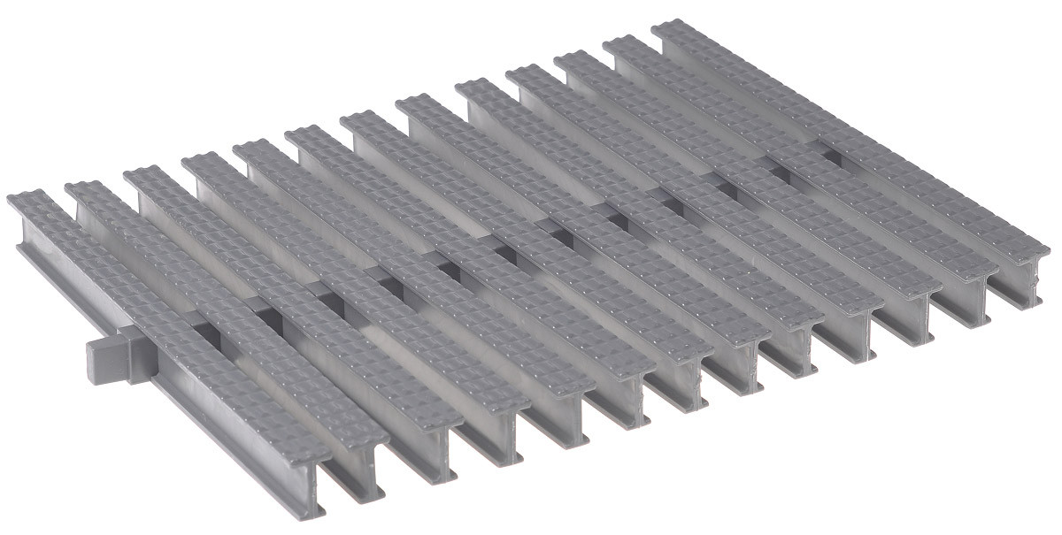 Переливна решітка Aquaviva KP HKE03-G Classik із центральним з'єднанням 245x22 мм (сіра)