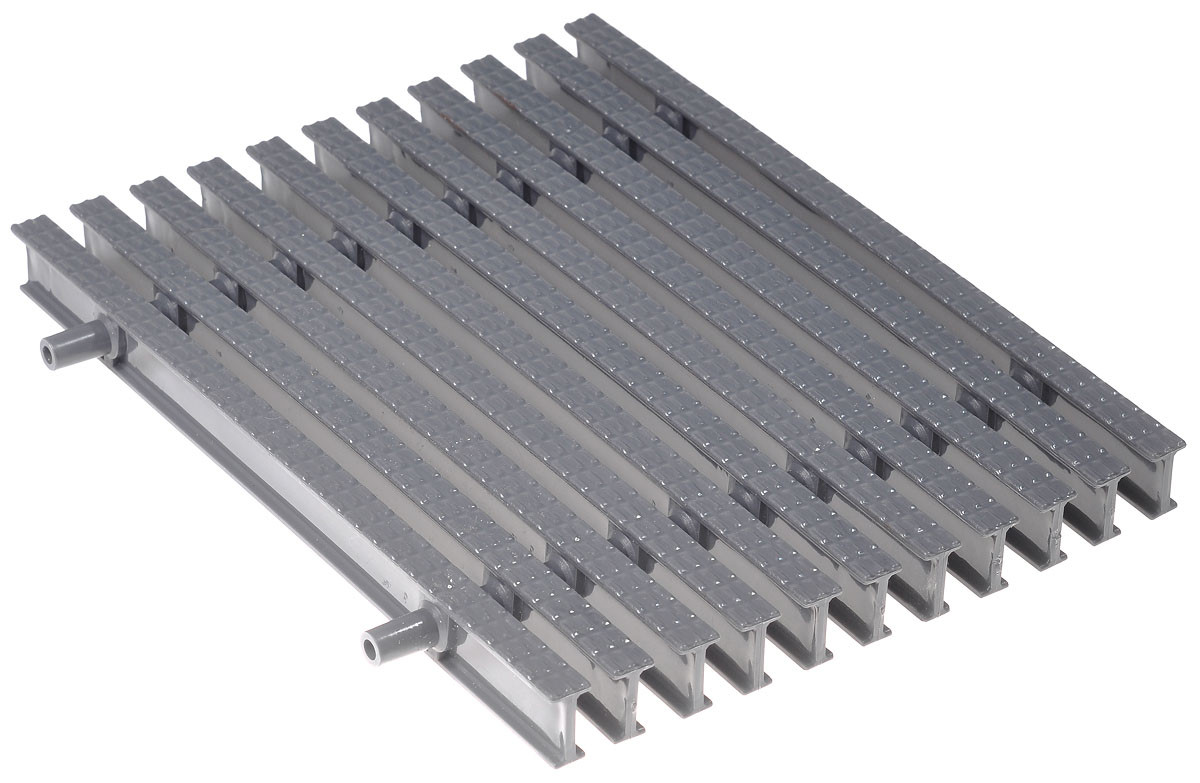 Переливна решітка Aquaviva KP HKE08-G Classik із подвійним з'єднанням 295x22 мм (сіра)