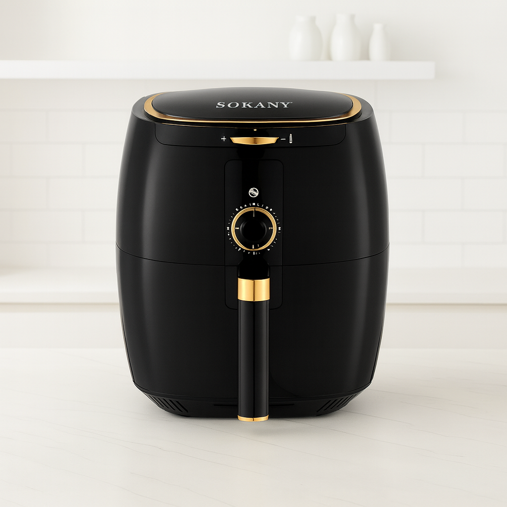 Аерогриль-фрітюрниця Sokany SK-8027 на 6.5 літрів 1300 Вт чорна, фото 1