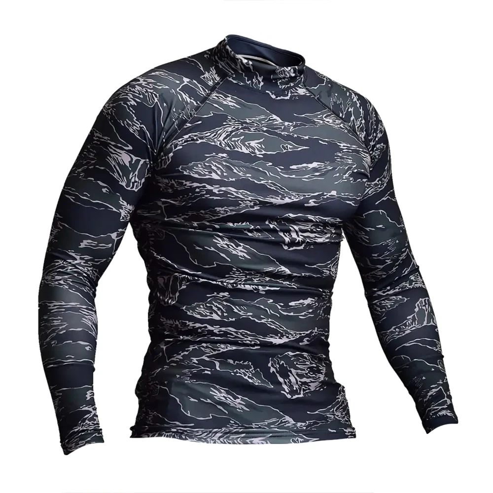 Чоловічий рашгард SPECPROM Black Tiger Stripes Camo XL, фото 1