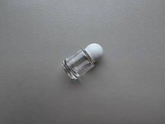 5 мл Круглий флакончик скляний прозорий з кришкою білою, пляшка, атомайзер, флакон, ємкість, пляшечка