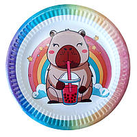 Тарілки святкові одноразові дитячі "Калiбара". Розмір:18см. В упак: 10шт.