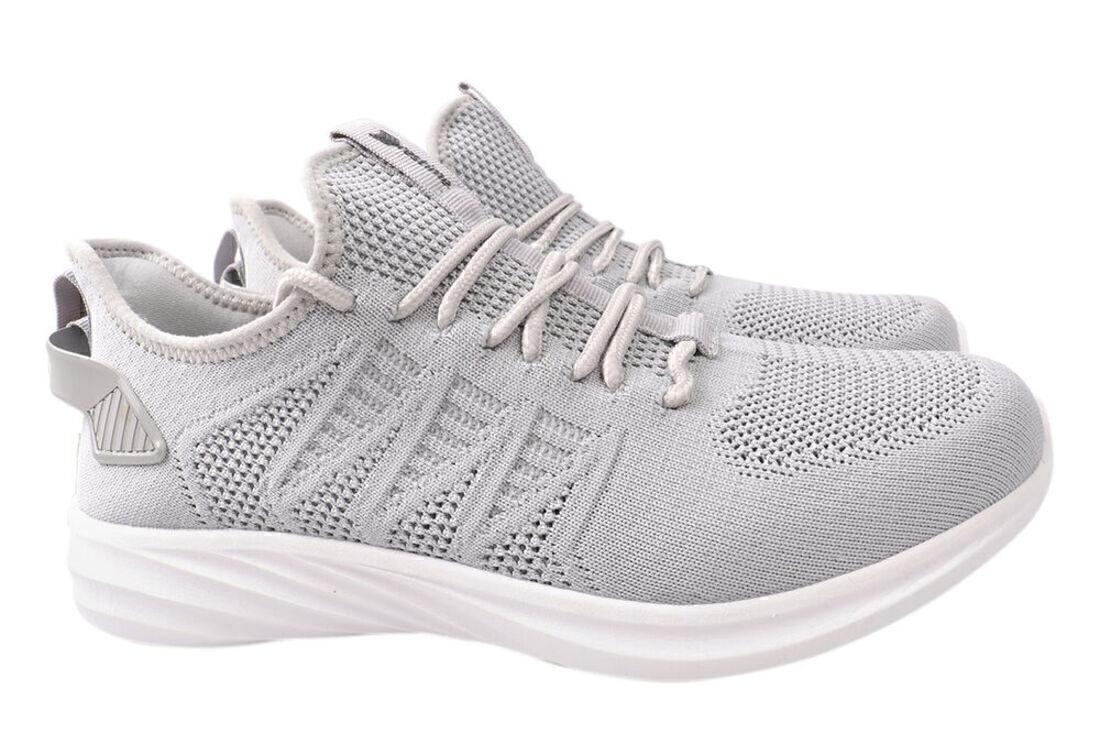 Кросівки чоловічі з текстилю, на низькому ходу, на шнурівці, сірі, Україна Restime, 44, фото 1