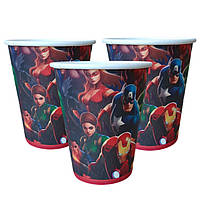 Стакани святкові одноразові дитячі "Герої Марвел". Об `єм: 230мл. В упак: 10шт.