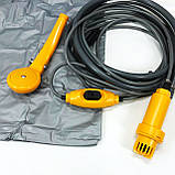 Душ із насосом на акумуляторі для дачі, Портативний туристичний душ для кемпінгу та подорожей CS-35, фото 7