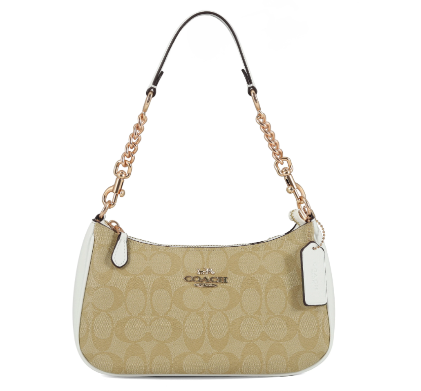 Сумка жіноча з двома ручками (Бежевий з білим), фото 1