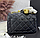 Сумка жіноча шкіряна стьобана (Чорний), фото 3