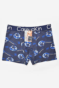 Боксери чоловічі темно-синього кольору з принтом 205918M