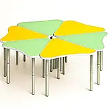 Дитячий стіл “Ромашка” (регульований, 6 столів-пелюсток), фото 2