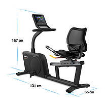 Велотренажер горизонтальний електричний inSPORTline Velocer RMB чорний, фото 4