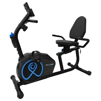 Велотренажер горизонтальний JET THUNDER чорний, фото 1