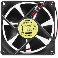 Вентилятор Gembird FANPS; 80х80х25 мм, 2-pin, чорний