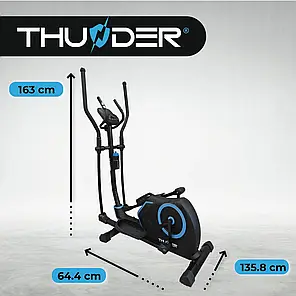 Орбітрек електромагнітний ZEPHYR THUNDER чорно-синій, фото 3