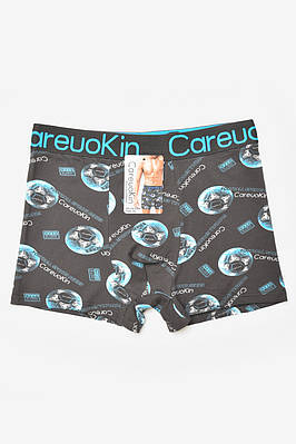 Боксери чоловічі темно-сірого кольору з принтом 205921T Безкоштовна доставка